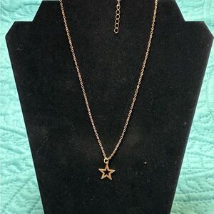 Dainty Gold Star Necklace with Adjustable Chain